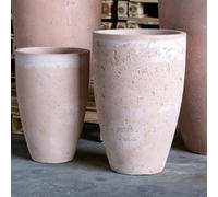 Jōbū Jobu Home - 68Cm Extra Large Tall Concrete Planter For Indoor Or Outdoor Use - Vessara - Blushstone (Blush Beige Pink)