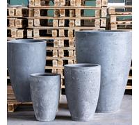Jōbū Jobu Home - 75Cm Extra Large Tall Vase Planter For Structural Plants - 61L Vessara - Onyx Dusk (Charcoal Black Grey)