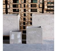 Jōbū Jobu Home - 85Cm Extra Large Square Planter For Trees And Feature Plants - 459L Cubrosa - Truffle (Taupe Beige Light Brown)