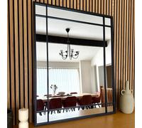 Jōbū Jobu Home - Aimi - Black Metal Rectangle Window Mirror - 120Cm X 95Cm