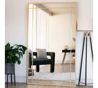 Jobu | Full Length Mirror - Gold Metal Rectangle Window Style 180cm x 105cm, Suitable for Living Room, Bedroom, or Bathroom | Aimi