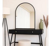 Jōbū Jobu Home - Akiko - Black Metal Arched Mirror - 120Cm X 95Cm