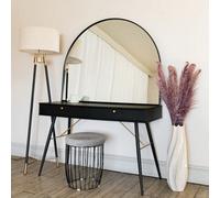 Jobu | Arched Mirror with Black Metal Frame - 95cm x 120cm for Bedroom, Hallway or Living Room | Akiko