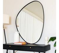 Jōbū Jobu Home - Izumi - Black Metal Irregular Pebble Mirror - 120Cm X 90Cm
