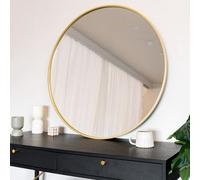 Jōbū Jobu Home - Rei, Large Round Gold Metal Circle Mirror - 90Cm X 90Cm