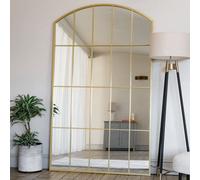 Jobu | Full Length Gold Metal Arched Lattice Window Mirror - 200cm x 120cm | Tomi