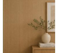 Jōbū Jobu Small Fluted Mini Ribbed Wall Panels In Natural Oak 240Cm X 60Cm (3 Pack)