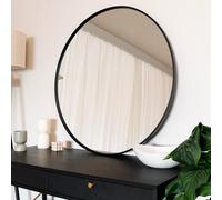 Jobu | Rei - Large Round Black Metal Circle Mirror - 90cm x 90cm