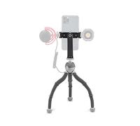 JOBY Camera Tripod, Mini Flexible Stand with GripTight 360 Phone Holder w Cold Shoe Mount, 1/4" screw, Compatible with iPhone 15 14 13 Pro Max XS Samsung, Canon Nikon Sony Cameras, Medium