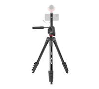 JOBY Compact Advanced Kit, Camera / Smartphone Tripod with 3-Way Head, Universal Quick Release Attachment ¼-20 ", Smartphone Holder, Carrying Bag, DSLR, Mirrorless, Colour: Black, Capacity 3 Kg