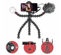 JOBY GorillaPod Mobile Vlogging Kit (Smartphone Rig, Micro Wavo Mobile, Mini LED Beamo) Flexible Tripod, Phone Holder, Microphone, Light, Recorder/IRL/Youtuber/Content Creator