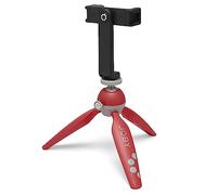 JOBY HandyPod 2 Kit, Table Top Tripod with GripTight 360 Phone Mount and Pin Joint Mount, Phone Tripod for Smartphones, Action Cam and Mirrorless Cameras or Devices up to 1.0Kg (2.2lbs), Red