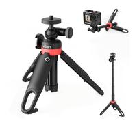 JOBY HandyPod Clip Extend 3-in-1 Mini Tripod Selfie Stick Vlog Tripod | Aluminum multi-mode tripod with 360 ball head and carabiner for vlogging, tripod for photography and content creation