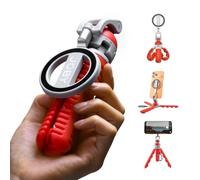 JOBY PodZilla™ SuctionTripod Magnetic Kit,Flexible Magnetic Tripod with Suction Legs, 360° Rotation & Dual-Angle Adjustment, Wrap-Anywhere Mount for iPhone Vlogging, Gym, Car, Outdoor & Travel(red)
