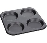 Jocbinltd 5501 4 Cup Yorkshire Pudding Tray , Black