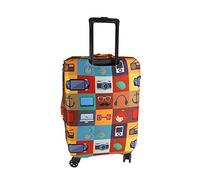 Jocca 8912GC Checked Suitcase Cover, Large, 20% Elastane-80% Polyester, Multicoloured, One Size