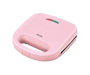 Jocca Sandwich Maker Sweet Line Pink, 750W, Non-Stick Grill Plates, 2 Slice Capacity