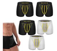 JOCCOS Prostate Magnetic Therapy Boxer Briefs, Tourmaline Prostate Therapy Magnetic Boxer Briefs for Men (5PCS-D,6XL)