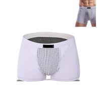 JOCCOS Prostate Magnetic Therapy Boxer Briefs, Tourmaline Prostate Therapy Magnetic Boxer Briefs for Men (Grey,L)