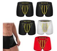JOCCOS Prostate Magnetic Therapy Boxer Briefs, Tourmaline Prostate Therapy Magnetic Boxer Briefs for Men (5PCS-C,XL)