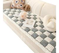 JOCCOS SnugglePaw Pet Bed Couch Cover, Funny Cat Mat Sofa Cover, Comfy Non-Slip Dog Bed, Large Plaid, Gris, 27.6 * 59.06in