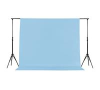 Joccun 5X7FT Light Blue Backdrop Background for Photography,Polyester Backdrop Curtain Background Screen for Photography,Photoshoot,Video Recording,Studio, Minimum Fit Stand Width of 7FT