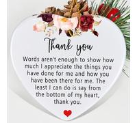 Jocidea Appreciation Gift - Ceramic Heart Keepsake Ornament - Thank You Gift for Teacher - Red