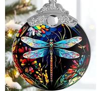 Jocidea Dragonfly Christmas Ornament - Hanging Tree Decoration - Suncatcher - Gifts for Dragonfly Lovers - Home Decor