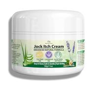 Jock Itch Antifungal Skin Cream: Tea Tree Oil Anti Fungal Cream with Aloe Vera, Lavender & Eucalyptus - Extra Strength Herbal Moisturizer for Itchy Skin Relief - for Men & Women