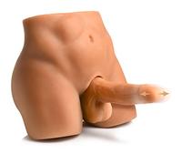 JOCK Male Masturbator with Thrusting Dildo for Men Women & Couples. Soft & Stretchy Real Feel Premium Textured Inner Tunnel Latex & Phthalate-Free. 1 Piece - Medium