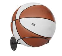 jockcaras Ball Display Holder Wall Mount: Black Rack for Football, Rugby, Basketball, Baseball Storage - Sports Room Decor Accessories