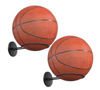 jockcaras Basketball Wall Mount 2 Pack, Wall Basketball Holder, Boys Room Decor, Black