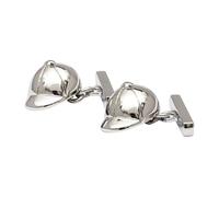 Jockey Cap Cufflinks - Onyx Art CK163 Mens Wedding Novelty Gift Horse Riding In Premier Life Packaging