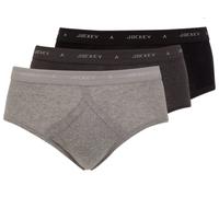 Jockey CLASSIC Y-Front Brief 3 Pack Black Grey Silver size XL 38 Inch waist