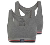 Jockey Cotton Stretch 2-Pack Crop Top, Stone Grey - XS