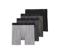 Jockey Men's 4-pack ActiveBlend Long-Leg Boxer Briefs, Black Gray, M