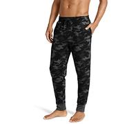 Jockey Men's Active Basic Fleece Jogger Sweatpants, Black Camo, Large