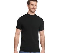 Jockey Men's Baselayer Cotton Stretch Mock Neck Tee, Black, Medium