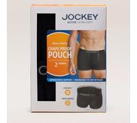 Jockey Men's Chafe-Proof Pouch Trunks Pack of 2 BLACK 2XL