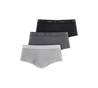 Jockey Mens Classic 3-Pack Cotton Rib Y-Front® Brief Underwear With Fly, Colours Black, Grey MARL, and Graphite, Size 44