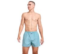 Jockey Men's Everyday Check Woven Boxer, Rain Stripe Teal, L