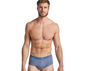 Jockey Men's UK Classic Cotton Rib Y-Front Brief - 3 Pack, Indigo Mix, 40
