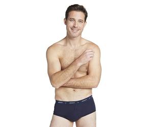 Jockey Men's UK Classic Cotton Rib Y-Front Brief - 3 Pack, Navy, 38