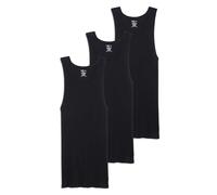 Jockey Men's Undershirt 100% Cotton Big Man A-Shirt Tank - 3 Pack, Black, XXL Big