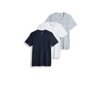 Jockey Men's Undershirt Classic V-Neck Undershirt - 3 Pack, Diamond White/Grey Heather/Just Past Midnight, XL