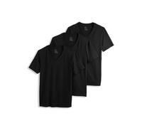Jockey Men's Undershirt Cotton Stretch V-Neck Undershirt - 3 Pack, Black, Large