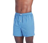 Jockey Men's Underwear 100% Cotton Woven 5" Boxer, Baxter Light Blue Out, XL