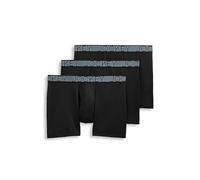 Jockey Men's Underwear Active Microfiber 5" Boxer Brief - 3 Pack, Black, XL