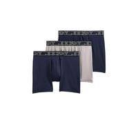 Jockey Men's Underwear Active Microfiber 5" Boxer Brief - 3 Pack, Navy/Quartz/Navy, M