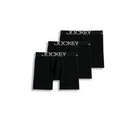 Jockey Men's Underwear ActiveStretch 7" Long Leg Boxer Brief - 3 Pack, Black, S